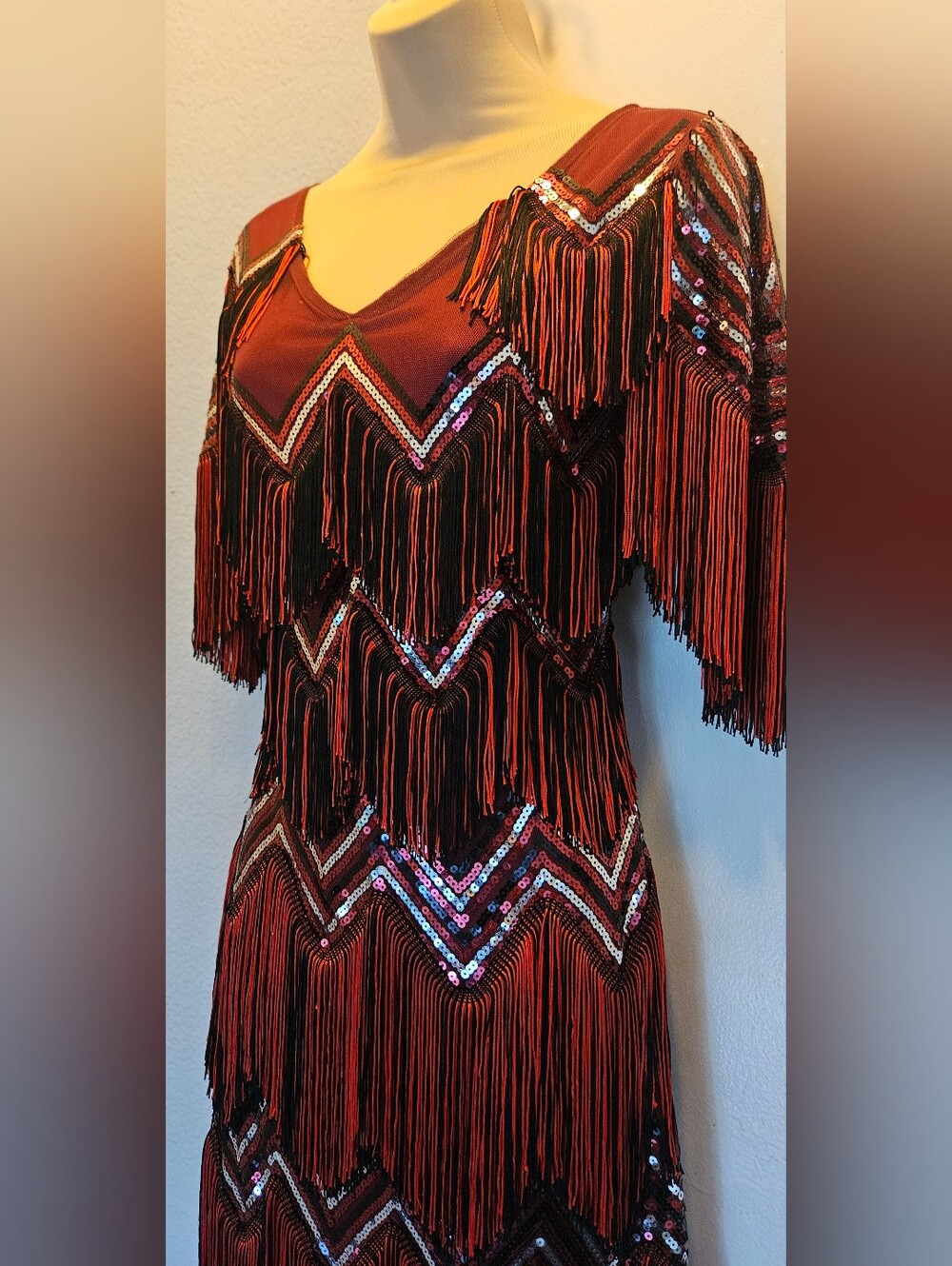 Babeyond 1920s Midi Fringed Dress